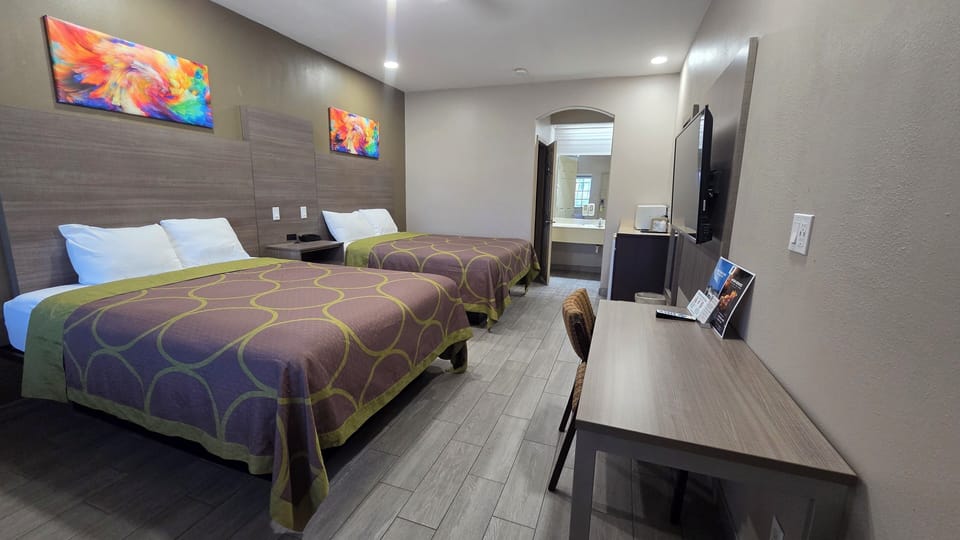 Standard Room, 2 Queen Beds, Non Smoking | 1 bedroom, blackout drapes, soundproofing