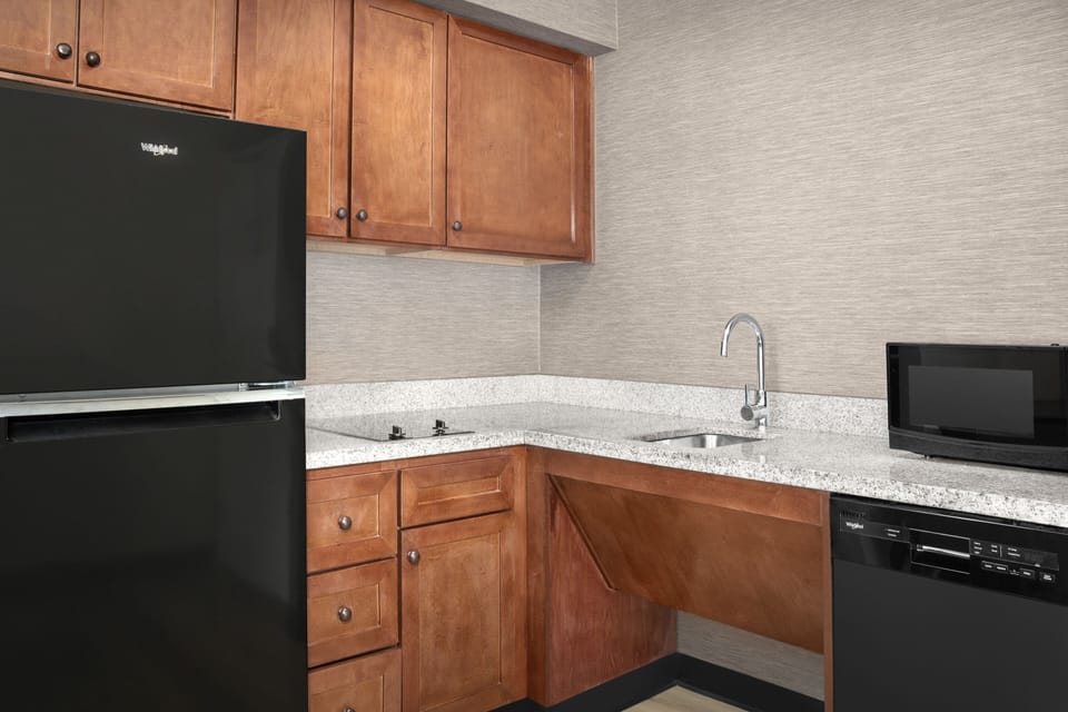 Fridge, microwave, stovetop, dishwasher