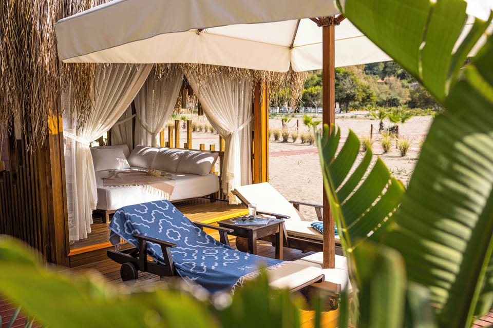 Private beach, beach cabanas, sun loungers, beach umbrellas