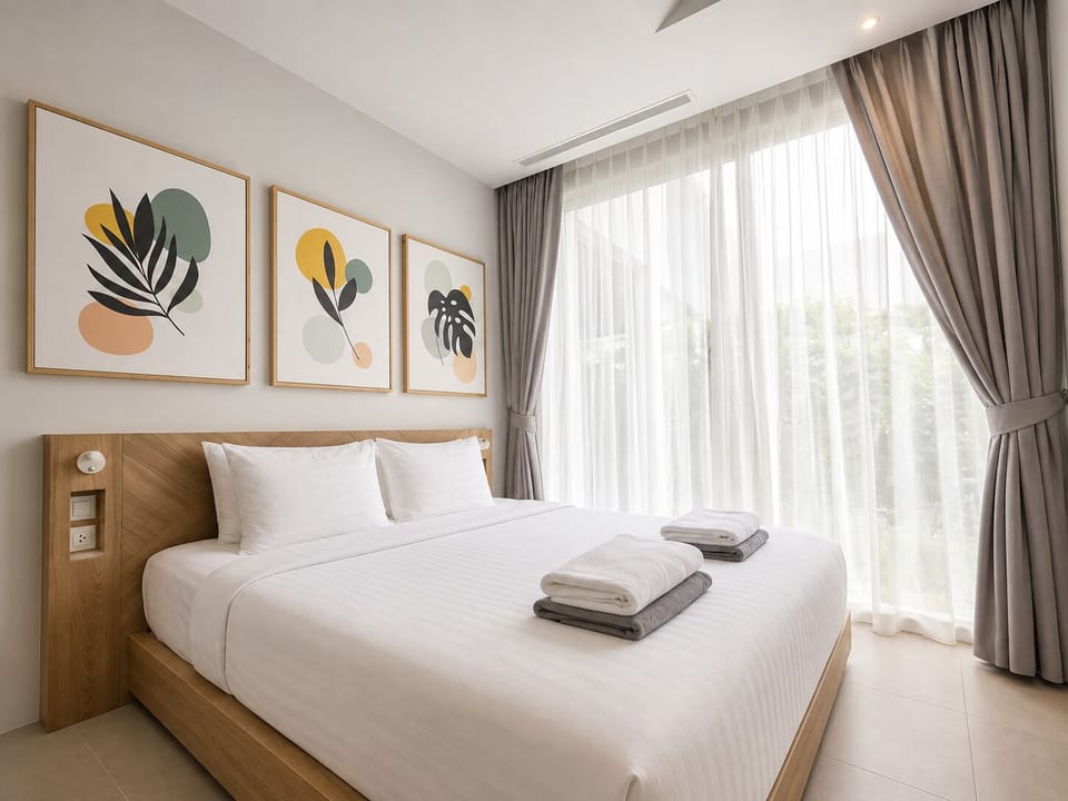 Villa, Patio, Pool View | In-room safe, desk, laptop workspace, blackout drapes