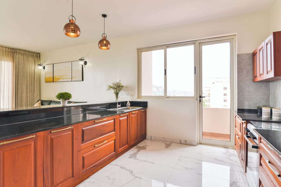 Comfort Apartment, City View | Private kitchen