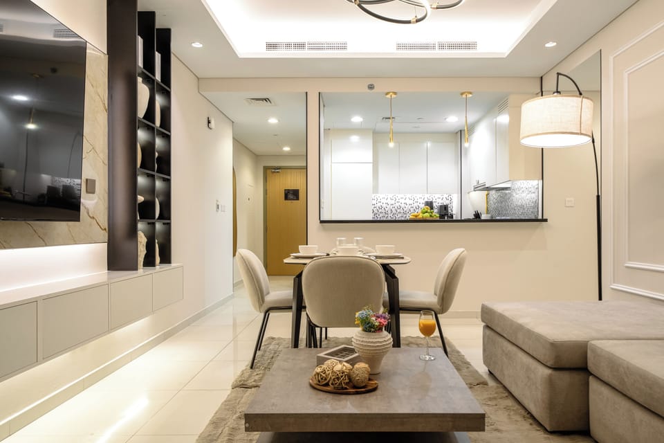 Luxury Apartment, Balcony, City View | Living area | Video-game console, toys, books