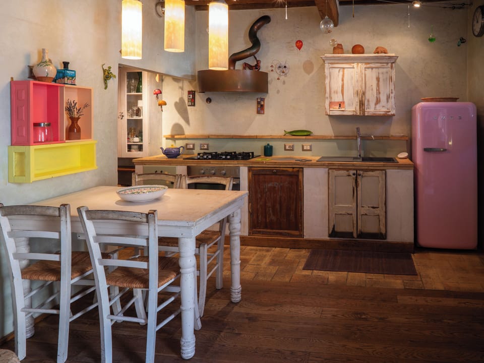 House, Balcony, City View | Private kitchen