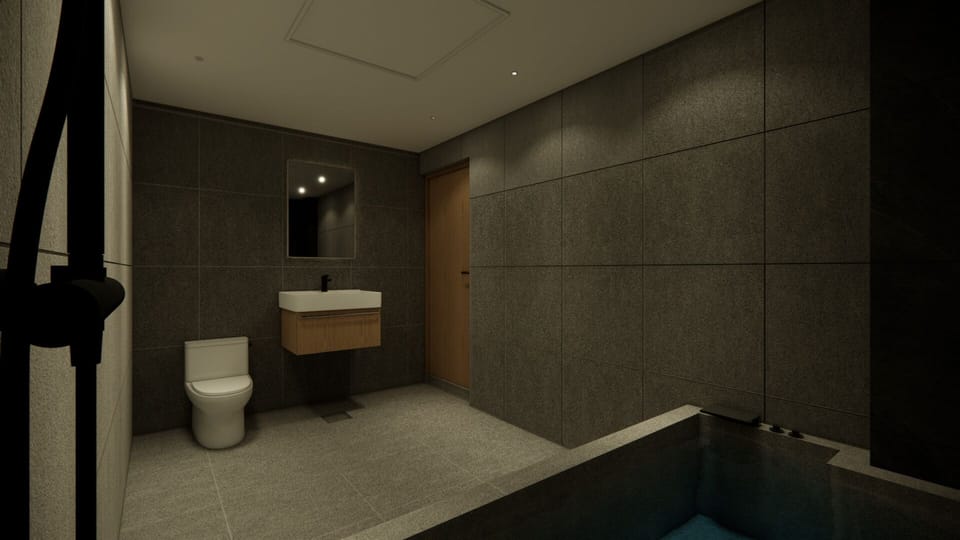Signature Double Room | Bathroom | Hair dryer, towels, soap, shampoo