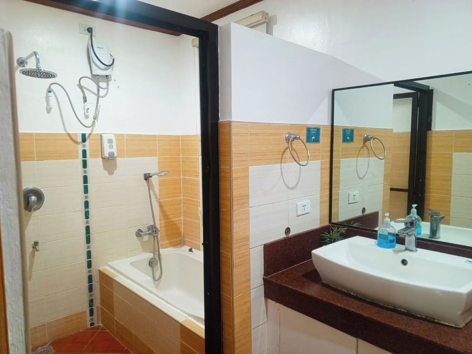 Standard Triple Room | Bathroom | Hair dryer, towels, soap, shampoo