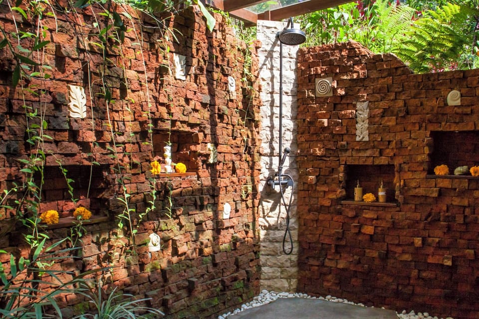 Villa, Garden View | Bathroom | Shower, hair dryer, towels, soap