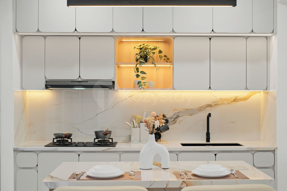 Villa, 3 Bedrooms, City View | Private kitchen | Full-size fridge, microwave, stovetop, cookware/dishes/utensils