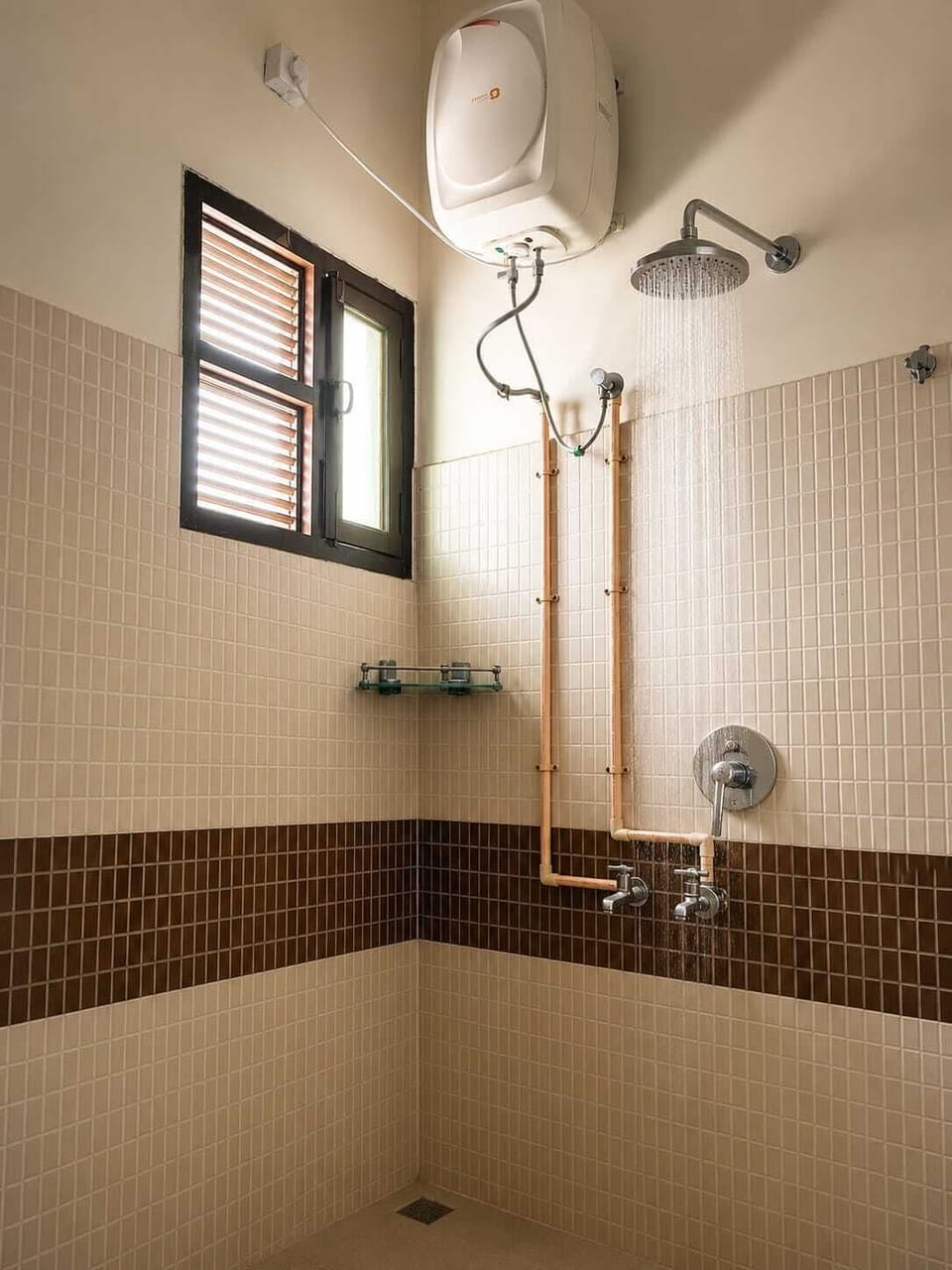 Shower, towels, soap