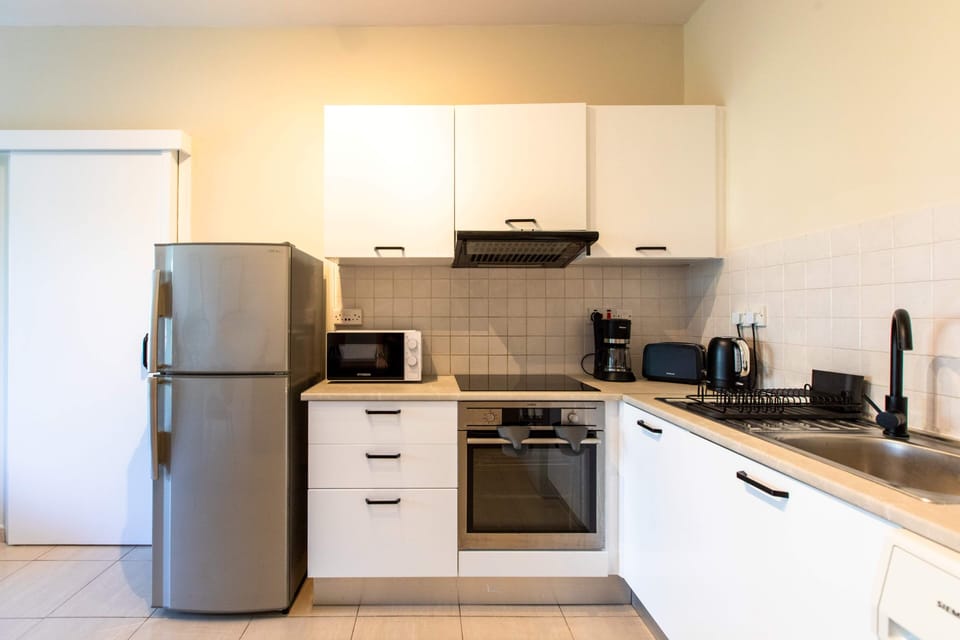Apartment, 1 Double Bed with Sofa bed, Kitchen, City View | Private kitchen | Coffee/tea maker, full-size fridge, microwave, oven