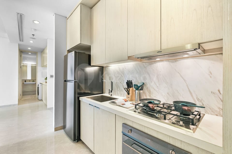 Apartment, 2 Bedrooms, City View | Private kitchen | Full-size fridge, microwave, stovetop, cookware/dishes/utensils