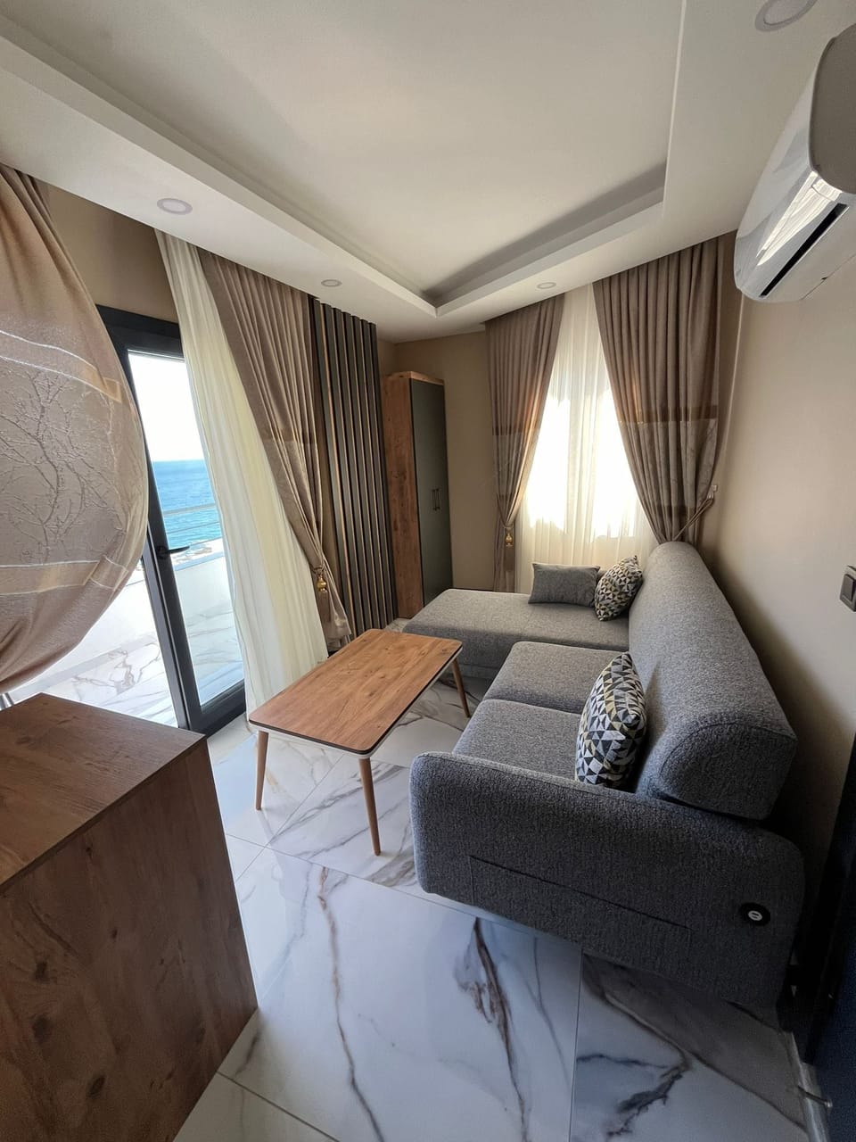 Luxury Suite, Balcony, Sea View | Living area | 80-inch Smart TV with satellite channels, Netflix, streaming services