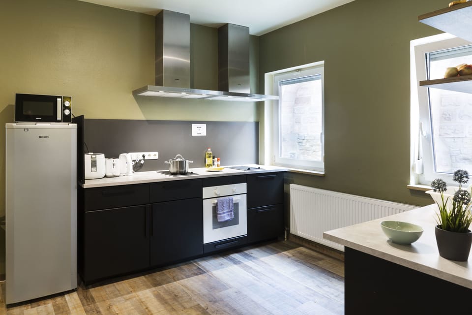 Shared fridge, microwave