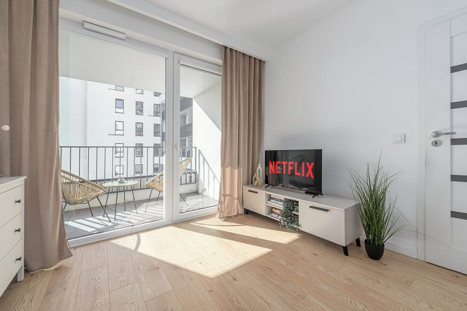 Basic Apartment, Non Smoking, Balcony | Living area | 42-inch flat-screen TV with cable channels, Netflix, streaming services