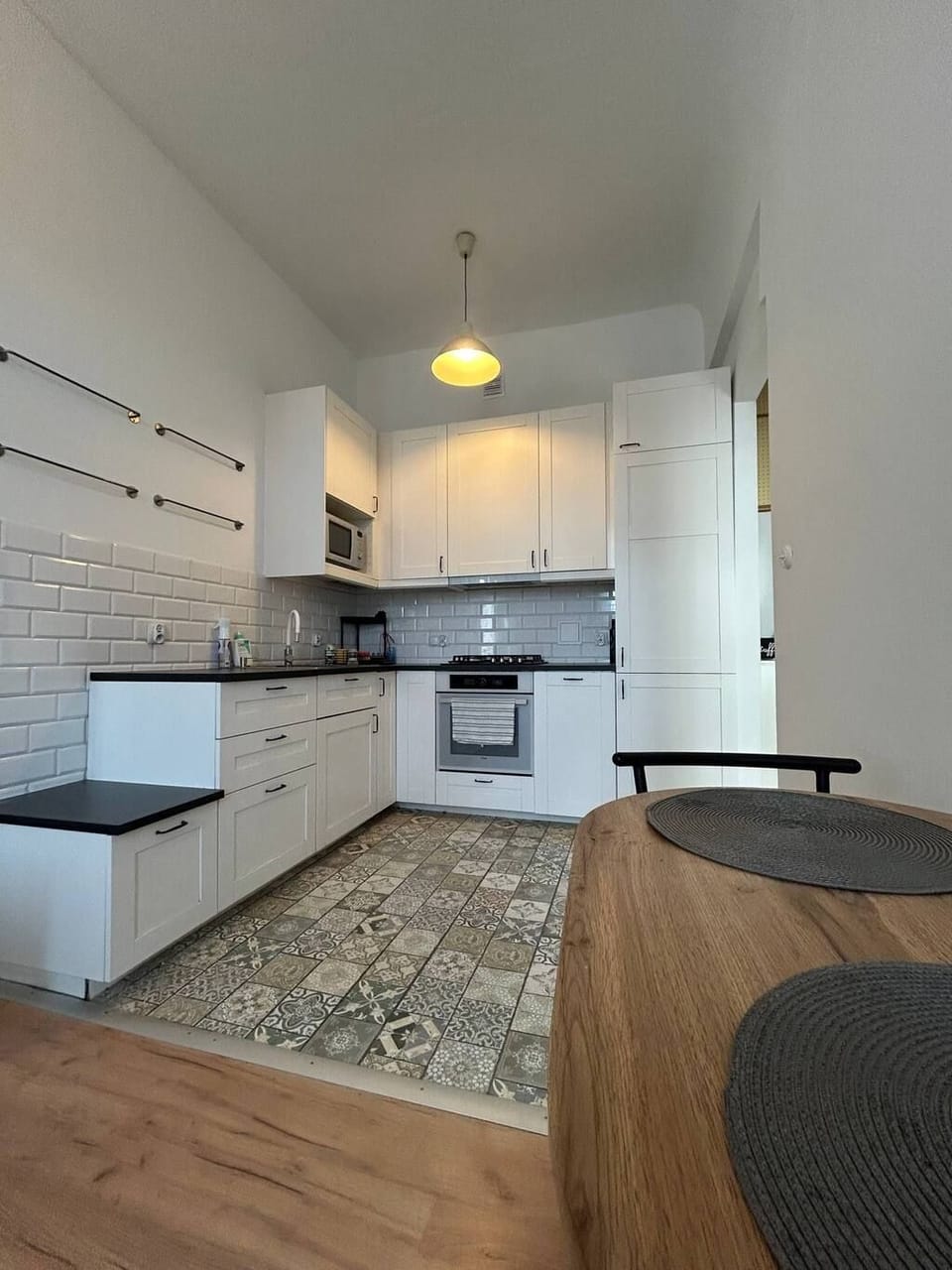 Comfort Apartment, Courtyard View | Private kitchen | Electric kettle, griddle, cleaning supplies, freezer