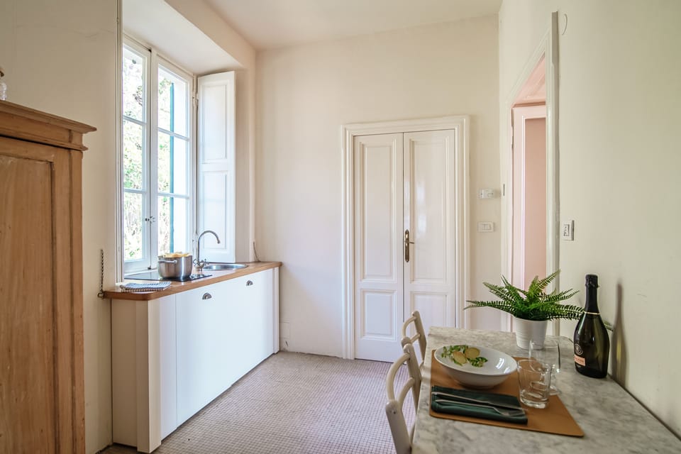 Villa, Partial Lake View | Private kitchen | Espresso maker, full-size fridge, microwave, oven