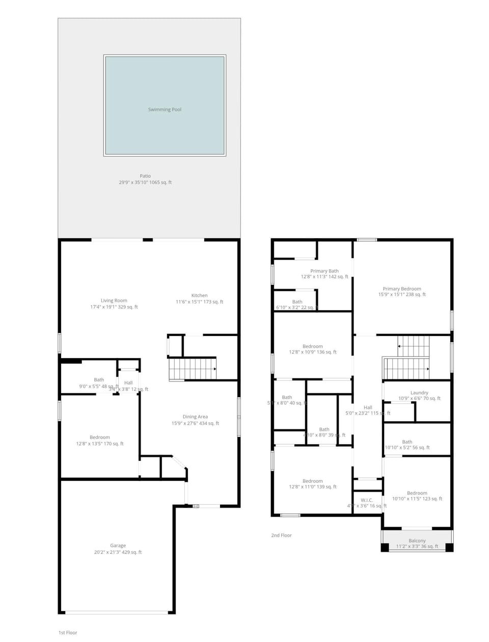 House, Multiple Beds, Pool View (EC120 - The Eye-On-Style Villa) | Floor plan