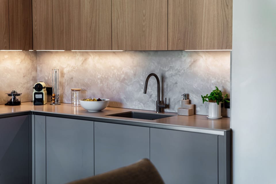 Apartment, City View | Private kitchen | Espresso maker, full-size fridge, microwave, oven