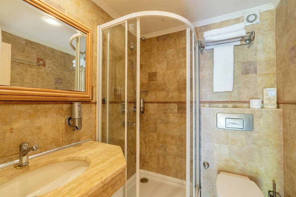 Standard Room | Bathroom | Shower, hydromassage showerhead, hair dryer, towels