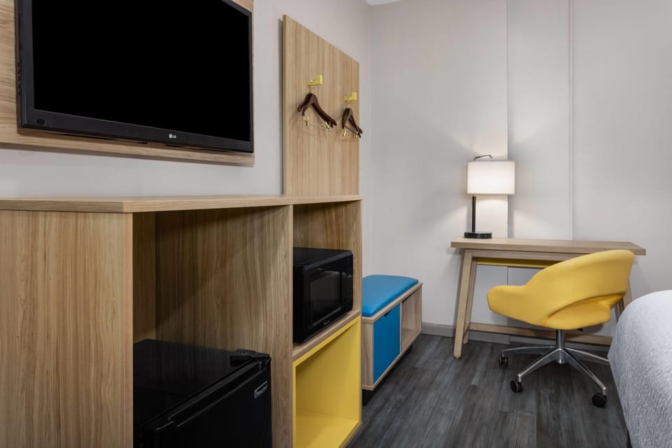 Desk, laptop workspace, iron/ironing board (on request), WiFi (free)