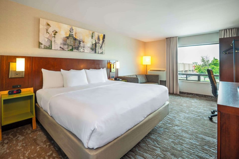 Room, 1 King Bed with Sofa bed, Non Smoking (Upper Floor, Stair Access Only) | Premium bedding, Select Comfort beds, desk, blackout drapes