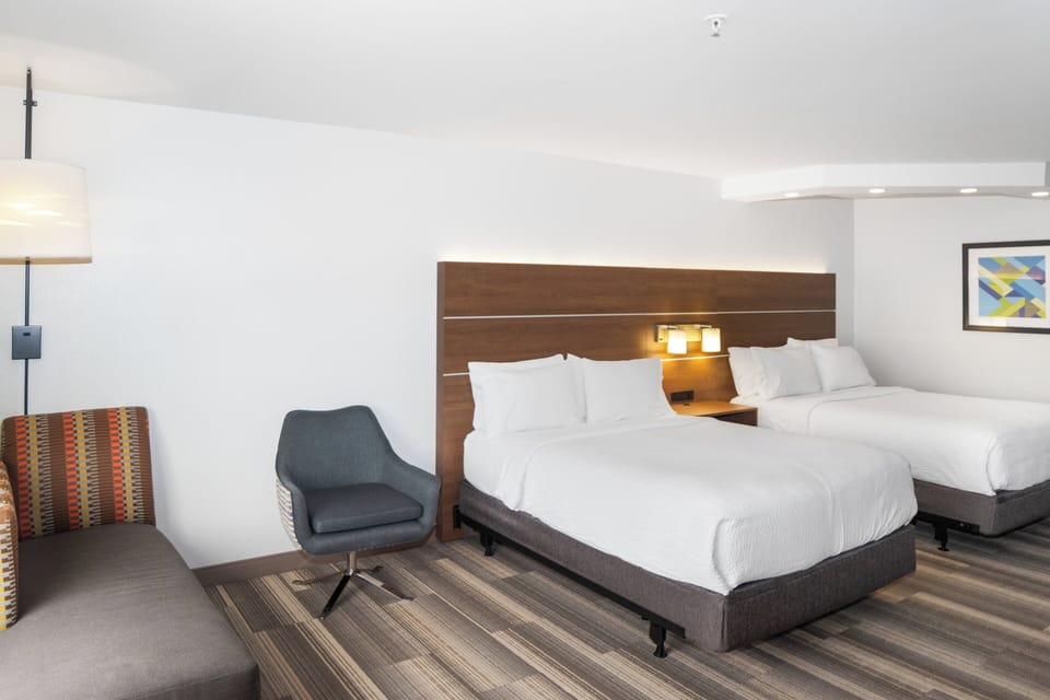 Standard Room, 2 Queen Beds | Desk, laptop workspace, blackout drapes, iron/ironing board