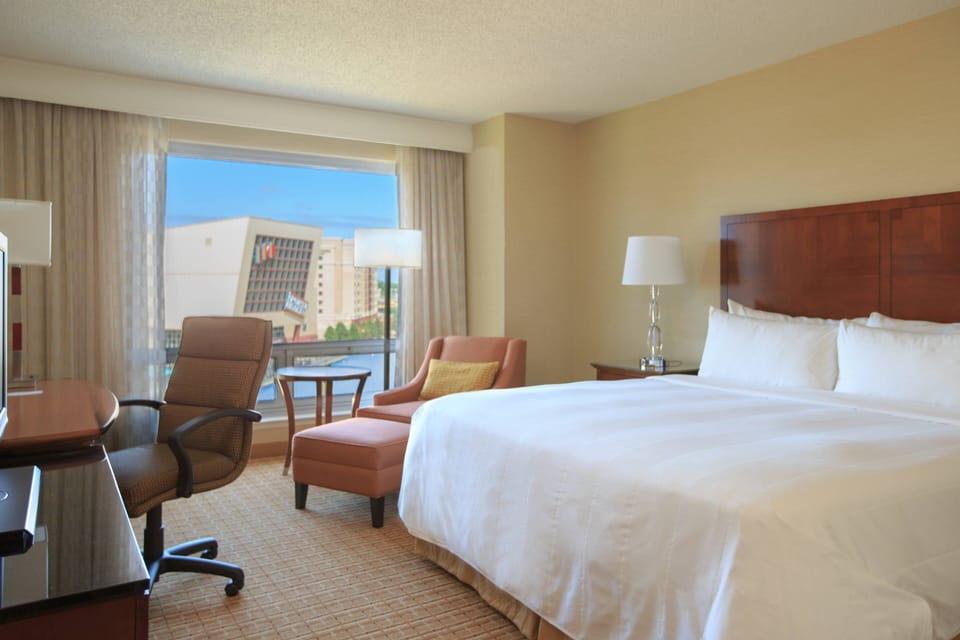 Hypo-allergenic bedding, down comforters, pillowtop beds, in-room safe