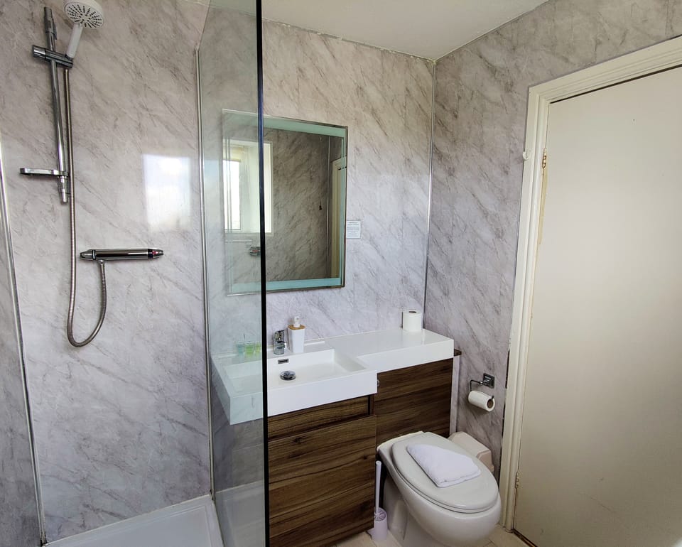 Superior Kingsize Room (1 Kingsize Bed) | Bathroom | Shower, free toiletries, hair dryer, towels