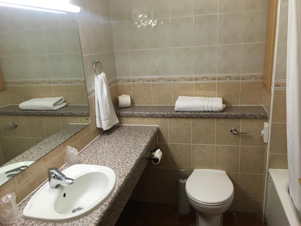 Hair dryer, towels
