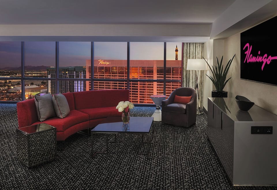 50-inch flat-screen TV with cable channels, pay movies