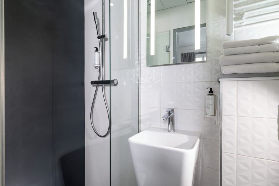 Single Room | Bathroom | Hair dryer, towels