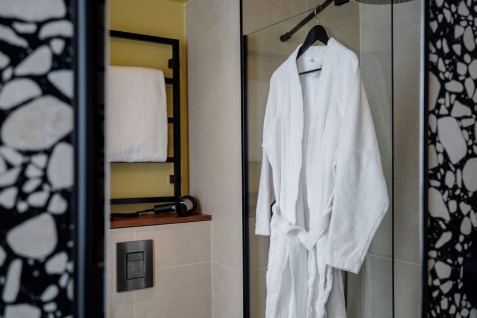 Free toiletries, hair dryer, towels