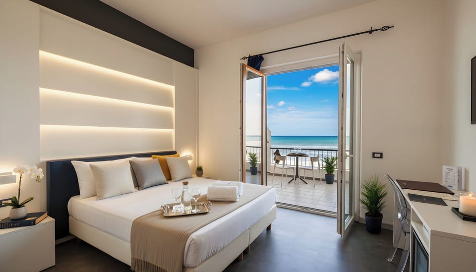 Deluxe Double or Twin Room, Sea View | Free minibar, in-room safe, individually decorated