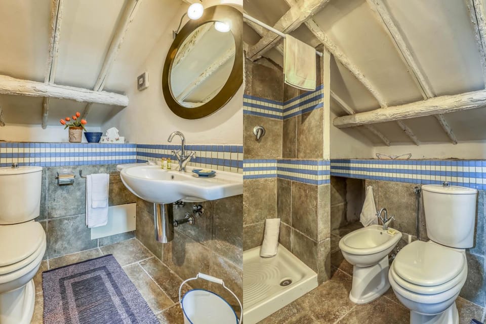 Free toiletries, hair dryer, bidet, towels