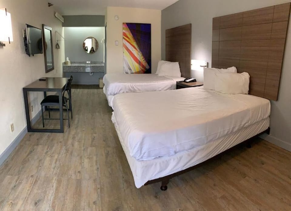 Desk, free WiFi, bed sheets