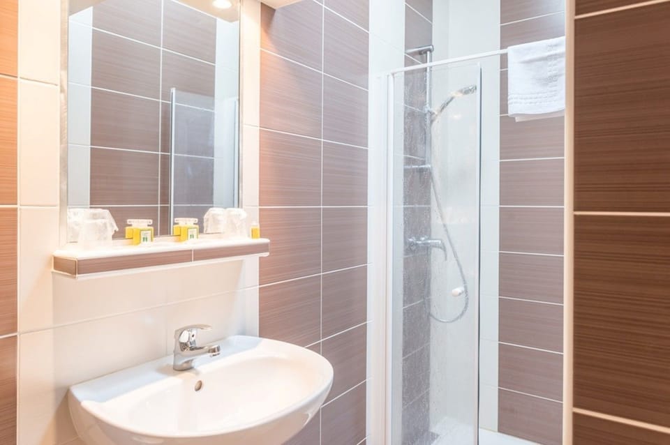 Free toiletries, hair dryer, towels