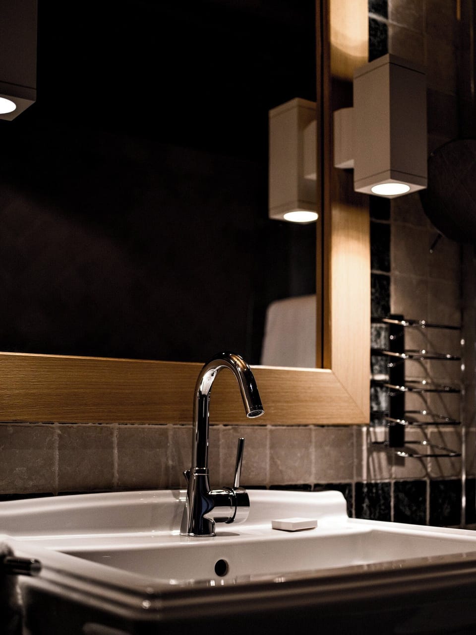 Designer toiletries, hair dryer, bathrobes, slippers