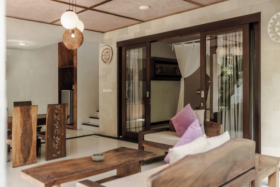 Two Bedroom Villa with Private Pool | Living area | 50-inch LED TV with digital channels, Netflix, streaming services