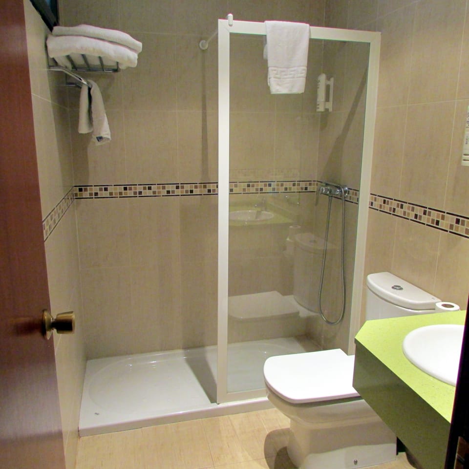 Shower, hair dryer (on request), towels