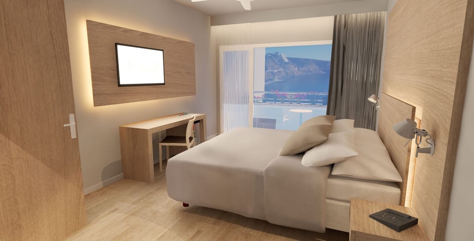 Deluxe Double or Twin Room, Sea View | Desk, soundproofing, bed sheets, alarm clocks