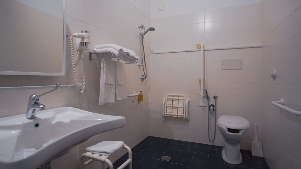 Room, Accessible | Bathroom | Free toiletries, hair dryer, bidet, towels