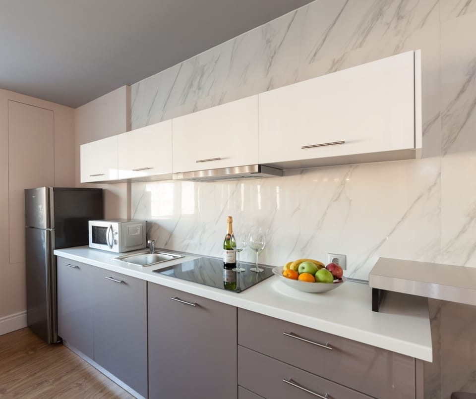 Superior Suite, 1 Bedroom | Private kitchen | Fridge, microwave, coffee/tea maker, electric kettle