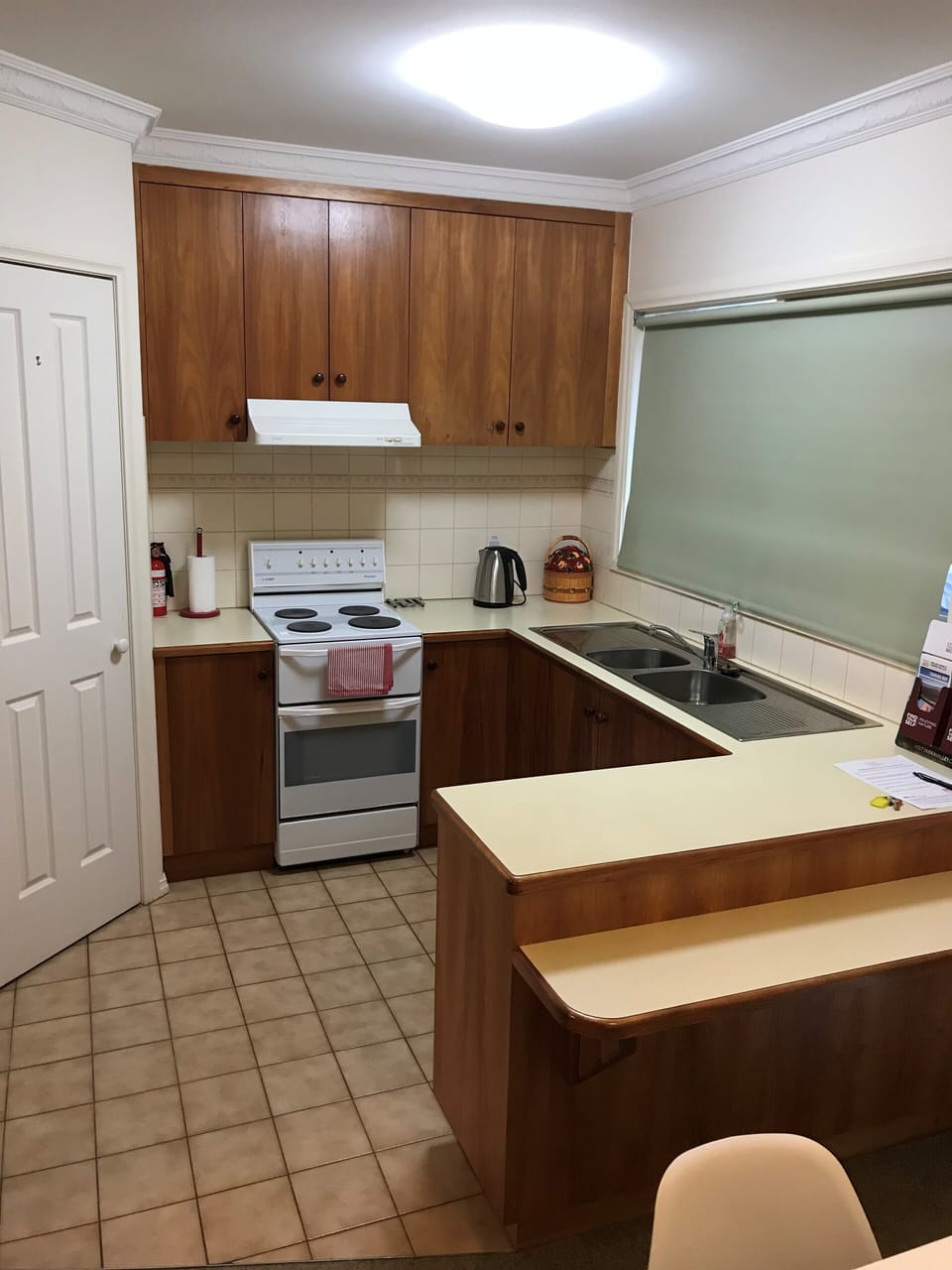 Holiday Home | Private kitchen | Full-size fridge, microwave, oven, stovetop