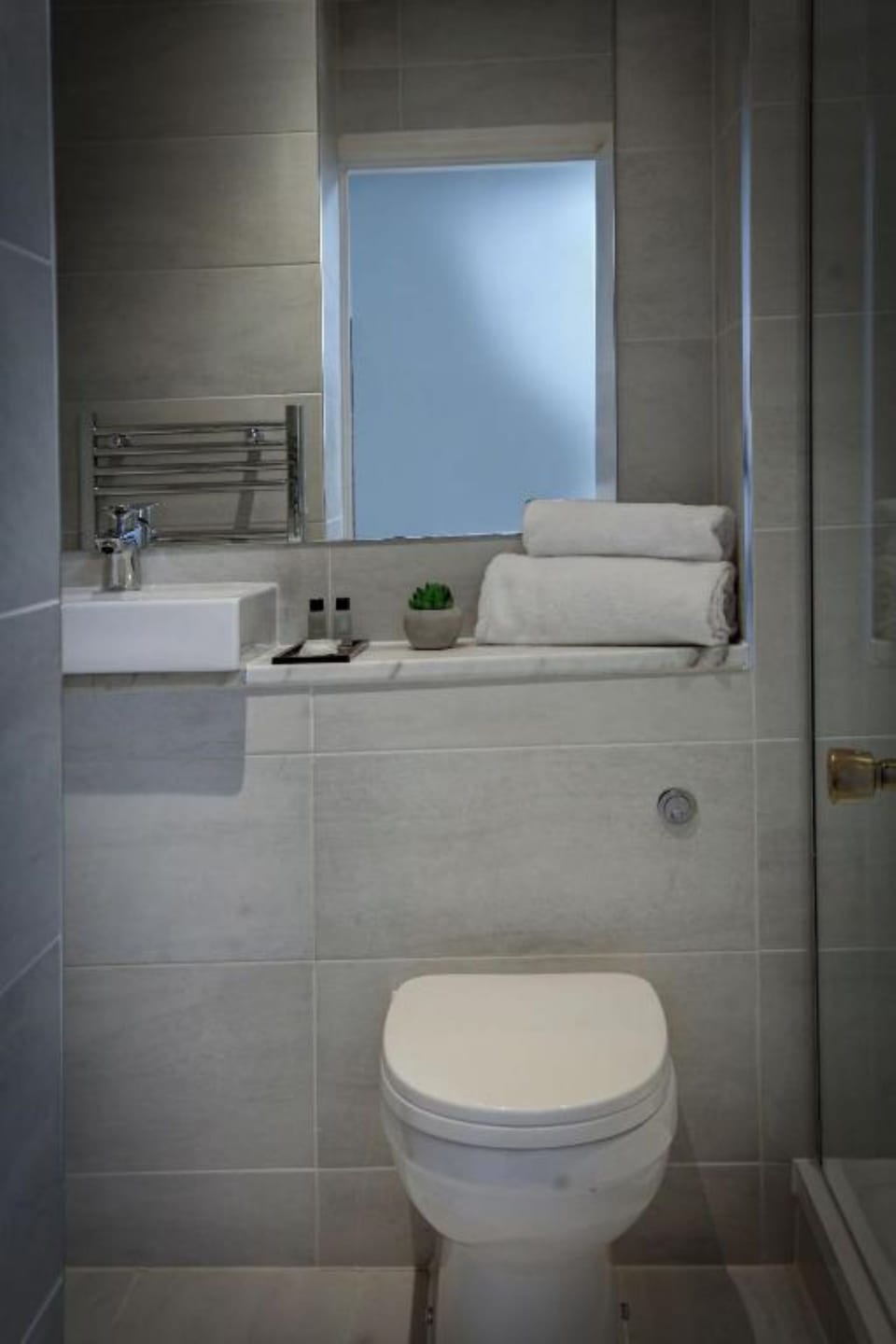 Shower, free toiletries, hair dryer, bathrobes