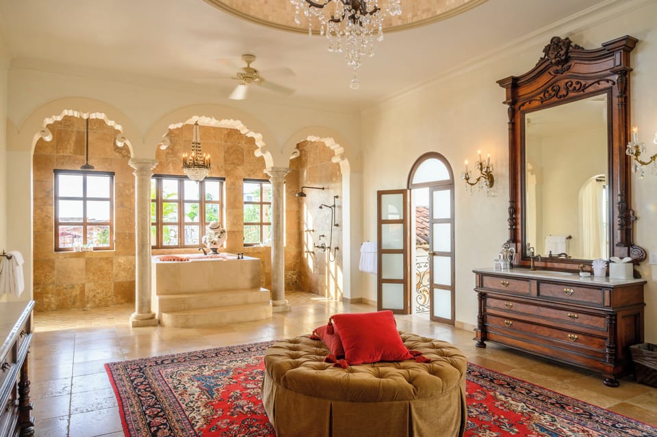 Elizabeth Taylor Suite | Bathroom | Hair dryer, bathrobes, slippers, towels