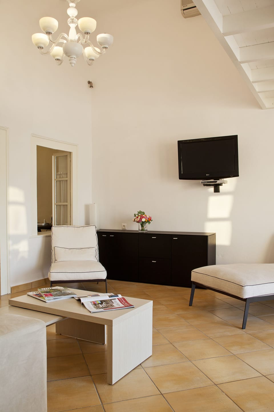 Luxury Villa, 3 Bedrooms, Sea View | Living room | Flat-screen TV