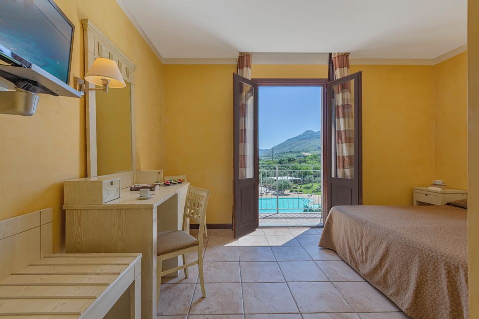 Double Room, 1 Double or 2 Twin Beds, Balcony, Pool View | View from room