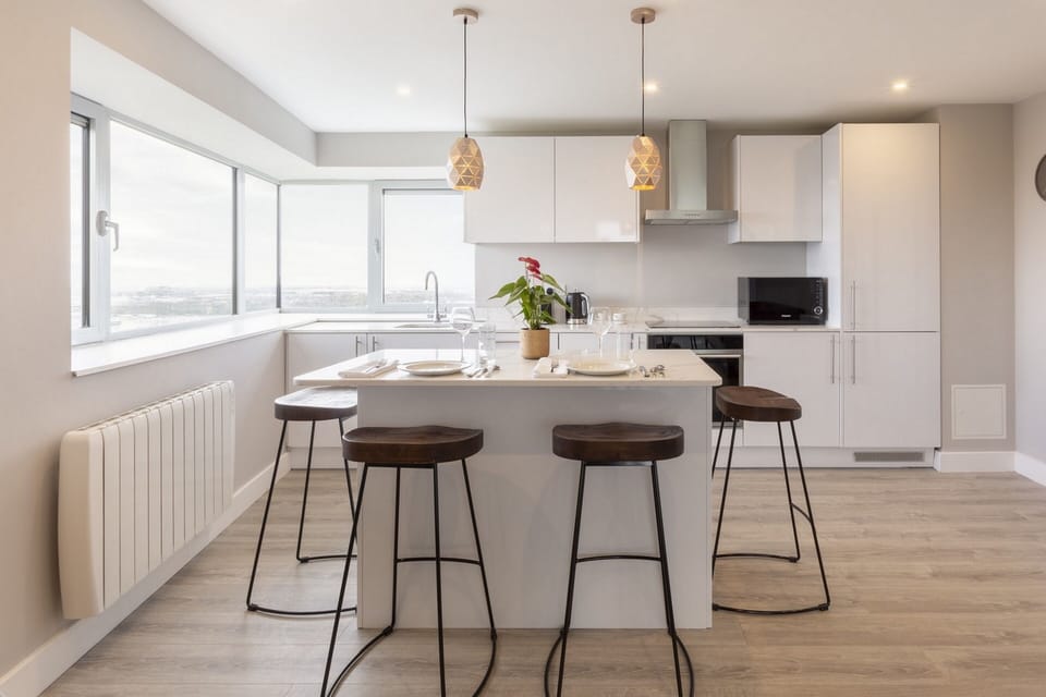Apartment, 2 Double Beds, City View | Living area | LED TV