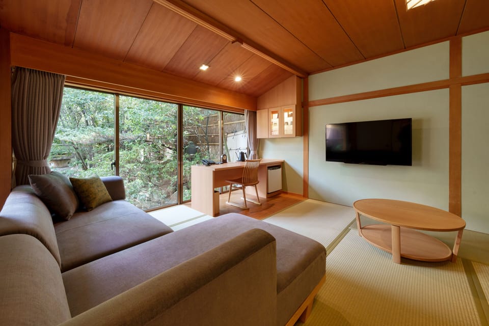 Kouto Luxury Suite Room with Open Air Bath, Non Smoking (Main Building) | Premium bedding, in-room safe, WiFi (free), bed sheets