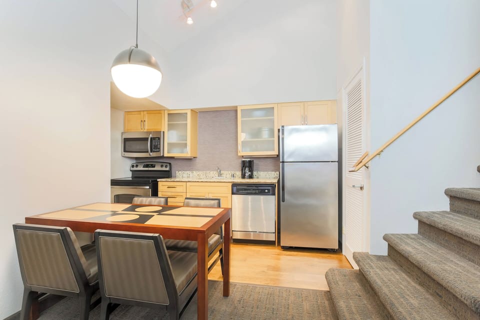 Penthouse, 2 Bedrooms | Private kitchen | Coffee/tea maker, fridge, microwave, oven