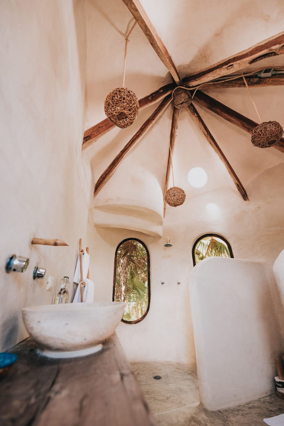 Casa Viento | Bathroom | Shower, rainfall showerhead, eco-friendly toiletries, hair dryer